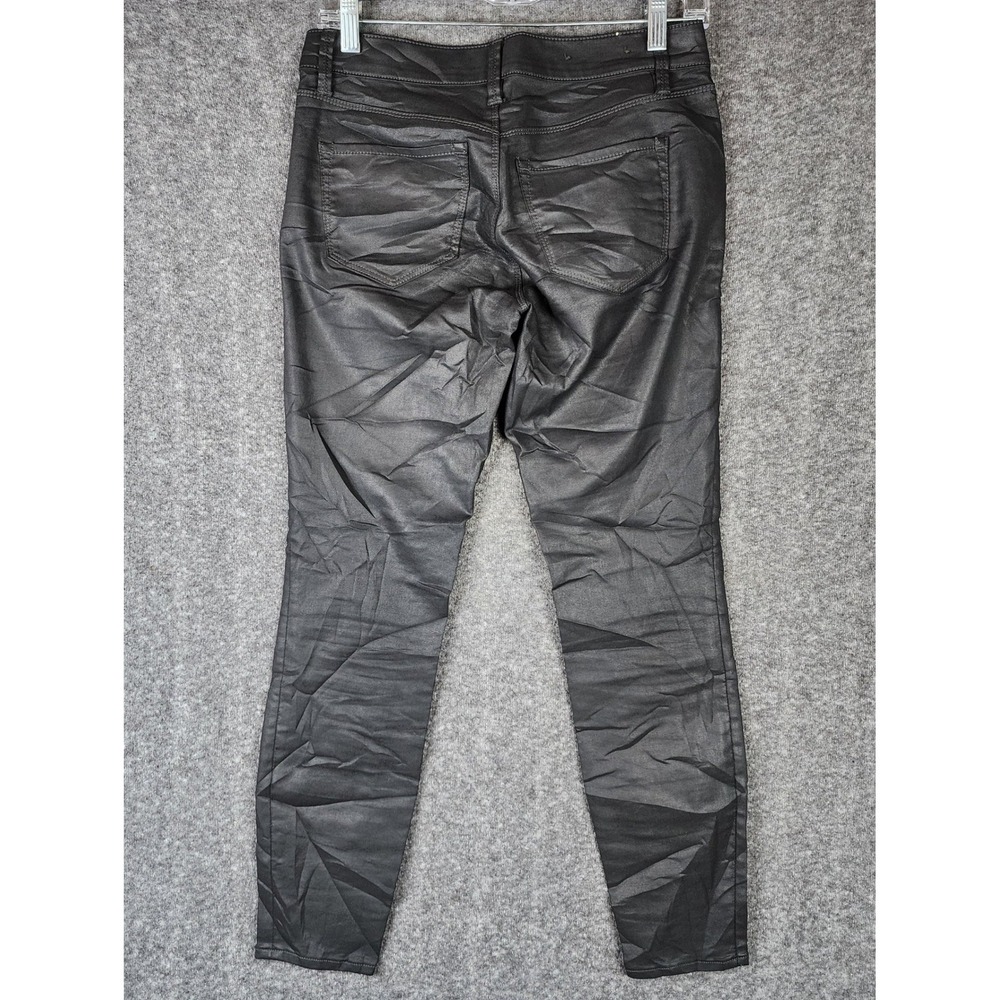 Ann Taylor Pants Womens 4 The Super Skinny Modern Fit Black Coated EUC - Picture 2 of 8